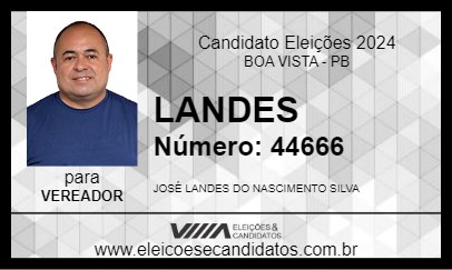 Candidato LANDES 2024 - BOA VISTA - Eleições