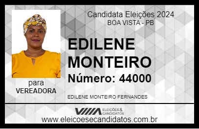 Candidato EDILENE MONTEIRO 2024 - BOA VISTA - Eleições