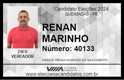 Candidato RENAN MARINHO 2024 - QUEIMADAS - Eleições