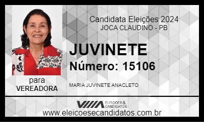 Candidato JUVINETE 2024 - JOCA CLAUDINO - Eleições