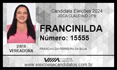 Candidato FRANCINILDA 2024 - JOCA CLAUDINO - Eleições