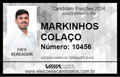 Candidato MARKINHOS  COLAÇO 2024 - JUAZEIRINHO - Eleições