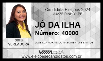 Candidato JÓ DA ILHA 2024 - JUAZEIRINHO - Eleições