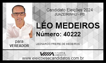 Candidato LÉO MEDEIROS 2024 - JUAZEIRINHO - Eleições