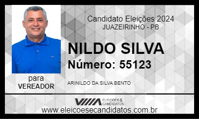 Candidato NILDO SILVA 2024 - JUAZEIRINHO - Eleições