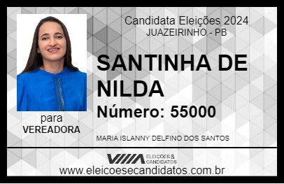 Candidato SANTINHA DE NILDA 2024 - JUAZEIRINHO - Eleições