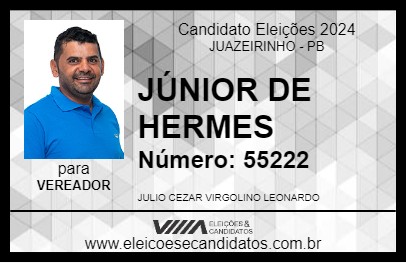 Candidato JÚNIOR DE HERMES 2024 - JUAZEIRINHO - Eleições