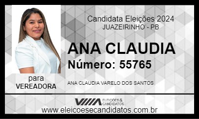 Candidato ANA CLAUDIA 2024 - JUAZEIRINHO - Eleições