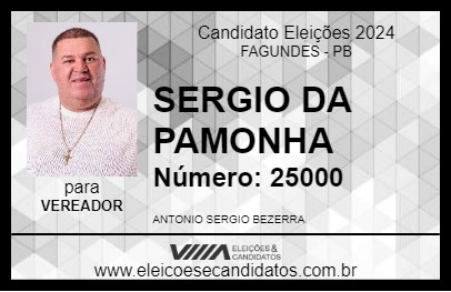 Candidato SERGIO DA PAMONHA 2024 - FAGUNDES - Eleições