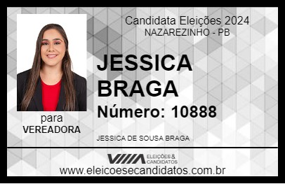 Candidato JESSICA BRAGA 2024 - NAZAREZINHO - Eleições