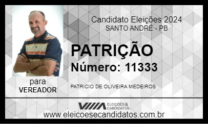 Candidato PATRIÇÃO 2024 - SANTO ANDRÉ - Eleições