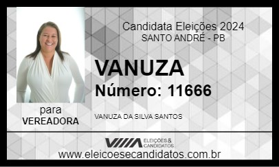 Candidato VANUZA 2024 - SANTO ANDRÉ - Eleições