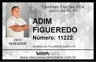 Candidato ADIM FIGUEREDO 2024 - SANTO ANDRÉ - Eleições