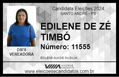 Candidato EDILENE DE ZÉ TIMBÓ 2024 - SANTO ANDRÉ - Eleições