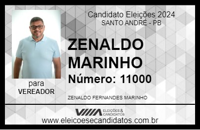 Candidato ZENALDO MARINHO 2024 - SANTO ANDRÉ - Eleições