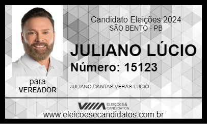 Candidato JULIANO LÚCIO 2024 - SÃO BENTO - Eleições