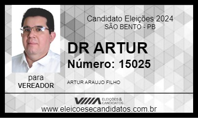 Candidato DR ARTUR 2024 - SÃO BENTO - Eleições