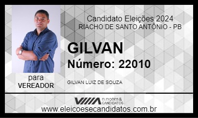 Candidato GILVAN 2024 - RIACHO DE SANTO ANTÔNIO - Eleições