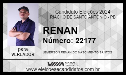 Candidato RENAN 2024 - RIACHO DE SANTO ANTÔNIO - Eleições