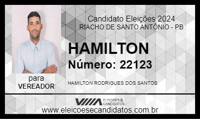 Candidato HAMILTON 2024 - RIACHO DE SANTO ANTÔNIO - Eleições