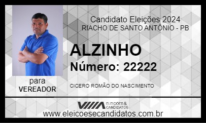 Candidato ALZINHO 2024 - RIACHO DE SANTO ANTÔNIO - Eleições