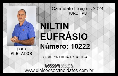 Candidato NILTIN EUFRÁSIO 2024 - JURU - Eleições