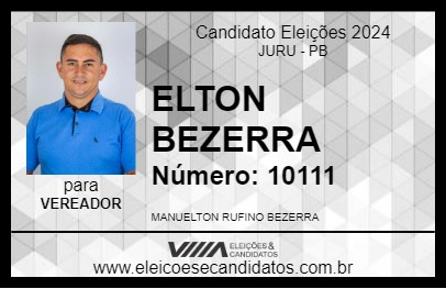 Candidato ELTON BEZERRA 2024 - JURU - Eleições