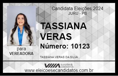 Candidato TASSIANA VERAS 2024 - JURU - Eleições