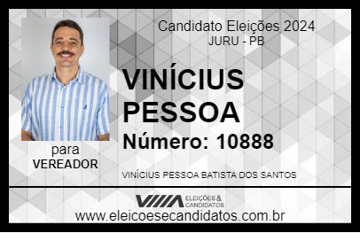 Candidato VINÍCIUS PESSOA 2024 - JURU - Eleições