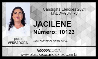 Candidato JACILENE 2024 - MÃE D\ÁGUA - Eleições