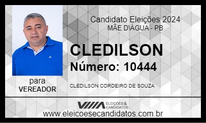 Candidato CLEDILSON 2024 - MÃE D\ÁGUA - Eleições