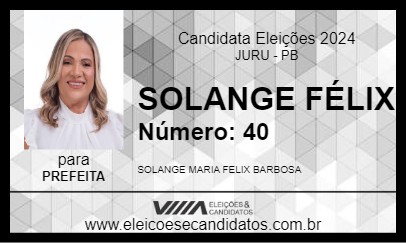 Candidato SOLANGE FÉLIX 2024 - JURU - Eleições