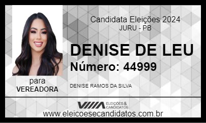 Candidato DENISE DE LEU 2024 - JURU - Eleições