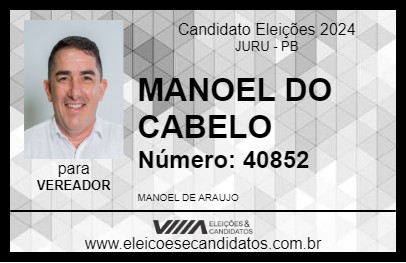 Candidato MANOEL DO CABELO 2024 - JURU - Eleições