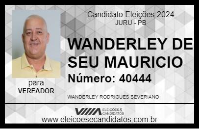 Candidato WANDERLEY DE SEU MAURICIO 2024 - JURU - Eleições