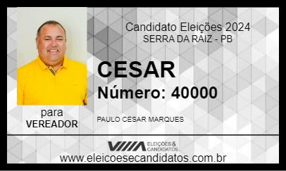 Candidato CESAR 2024 - SERRA DA RAIZ - Eleições