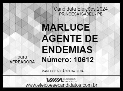 Candidato MARLUCE AGENTE DE ENDEMIAS 2024 - PRINCESA ISABEL - Eleições