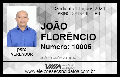 Candidato JOÃO FLORÊNCIO 2024 - PRINCESA ISABEL - Eleições