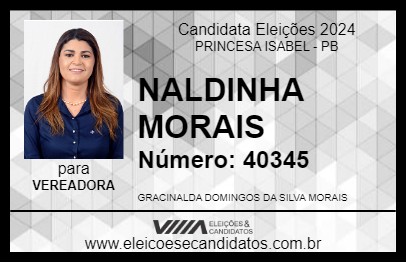 Candidato NALDINHA MORAIS 2024 - PRINCESA ISABEL - Eleições