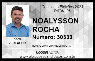 Candidato NOALYSSON ROCHA 2024 - PATOS - Eleições