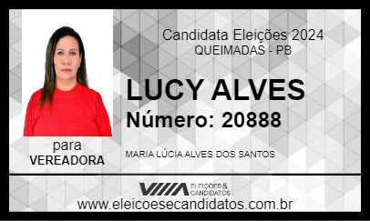 Candidato LUCY ALVES 2024 - QUEIMADAS - Eleições