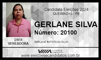 Candidato GERLANE SILVA 2024 - QUEIMADAS - Eleições