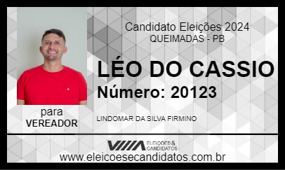 Candidato LÉO DO CASSIO 2024 - QUEIMADAS - Eleições