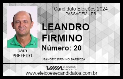 Candidato LEANDRO FIRMINO 2024 - PASSAGEM - Eleições