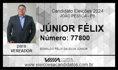 Candidato JÚNIOR FÉLIX 2024 - JOÃO PESSOA - Eleições