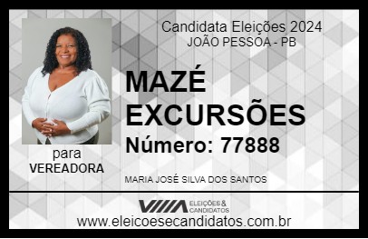 Candidato MAZÉ EXCURSÕES 2024 - JOÃO PESSOA - Eleições