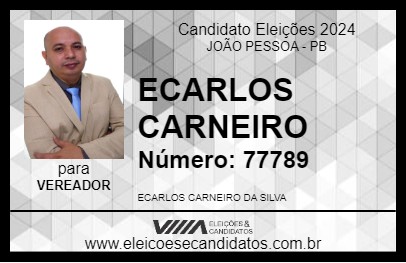 Candidato ECARLOS CARNEIRO 2024 - JOÃO PESSOA - Eleições