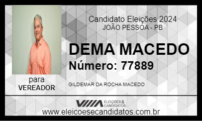 Candidato DEMA MACEDO 2024 - JOÃO PESSOA - Eleições