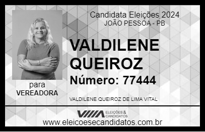 Candidato VALDILENE QUEIROZ 2024 - JOÃO PESSOA - Eleições