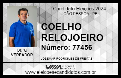 Candidato COELHO RELOJOEIRO 2024 - JOÃO PESSOA - Eleições